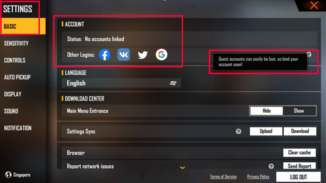 Free Fire Guide: Tips to change server in the game